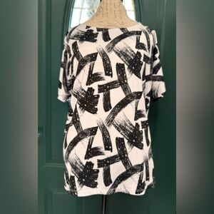 EUC “Brush Painted” Top by Ellen Weaver 2X
